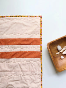 Breakwater Quilt - Peachy Sunset Surfers - Throw Size
